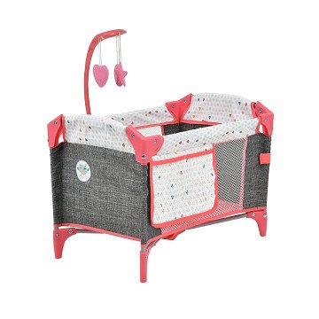 Hauck Puppenreisebett Rosa mit Punkten
