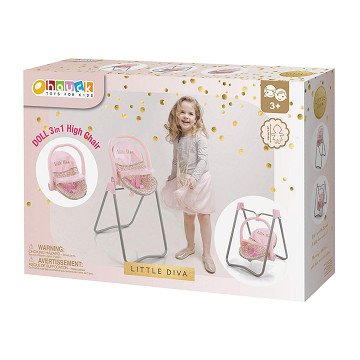 Hauck Little Diva Poppenstoel 3in1