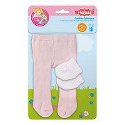 Puppentrikot mit Socken – Rosa, 28–35 cm