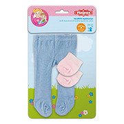 Doll Tights with Socks - Blue, 28-35 cm