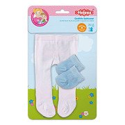 Doll Tights with Socks - White, 28-35 cm