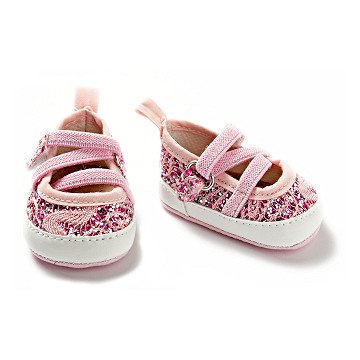 Poppenballerina's met Flexibele Veters - Roze Glitters, 38-4