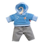 Poppen Jogging Outfit - Blauw, 28-33 cm