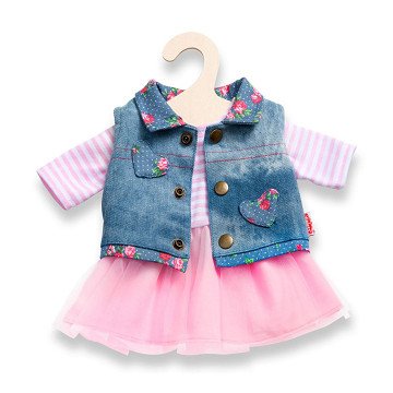 Doll dress with waistcoat, 28-35 cm