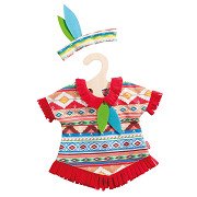 Dolls Indian Set Blue Feathers, 28-35 cm