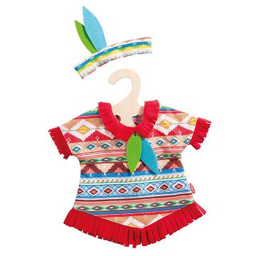 Dolls Indian Set Blue Feathers, 28-35 cm