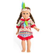 Dolls Indian Set Blue Feathers, 28-35 cm