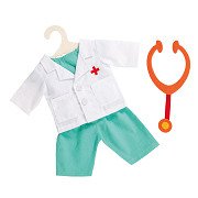 Poppen Doktersoutfit met Stethoscoop, 28-35 cm