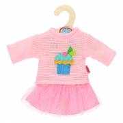 Dolls Pullover with Skirt Pink, 28-35 cm