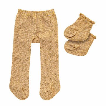 Doll tights with socks - Gold, 35-45 cm