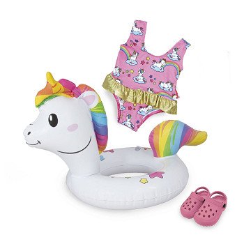 Dolls Swimming Ring Unicorn, 28-35 cm