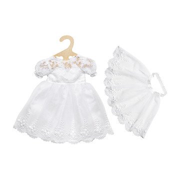 Doll Wedding Dress with Veil, 28-35 cm