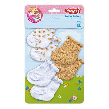 Doll Socks Glitter - 3 pairs, 28-35 cm