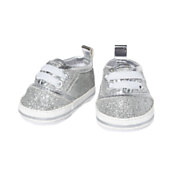Doll Sneakers Glitter Silver, 38-45 cm