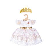 Puppenkleid Prinzessin mit Krone, 28-35 cm