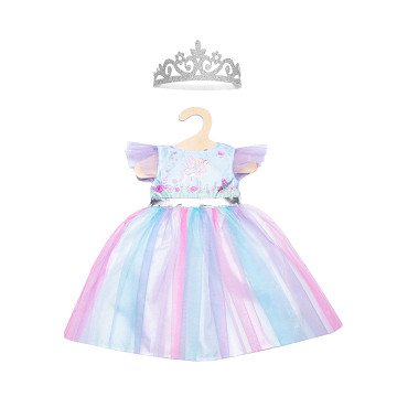 Puppenkleid Fee und Einhorn mit Krone, 35-45 cm