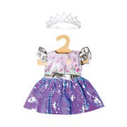 Doll Dress Fairy and Unicorn with Sequins and Crown, 35-45 cm