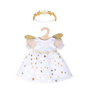 Puppenkleid Engel mit Sternen, 35-45 cm