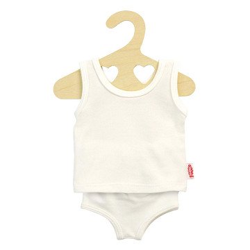 Doll underwear and shirt White, 28-35 cm