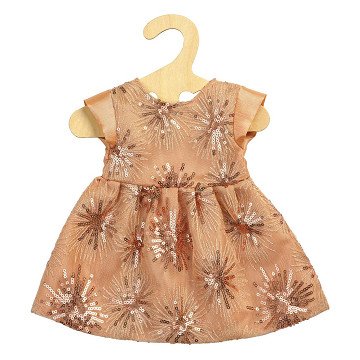 Dolls Glitter Dress Rose Gold, 35-45 cm