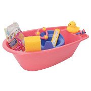 Doll bath with accessories, 8 pcs.