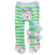 Poppen Panty en sokken Groen, 28-35 cm