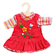 Trendy Doll Dress with T-shirt Red, 28-35 cm