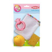 Poppen Washand met Accessoires, 4ldg.