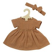 Doll dress Brown with Ruffles, 28-35 cm