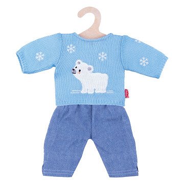 Dolls Jeans with Polar Bear Sweater, 28-35 cm