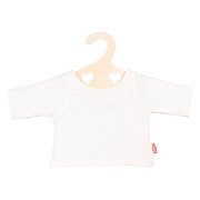 Poppen T-Shirt Wit op Kledinghanger, maat 28-35 cm