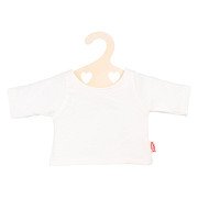 Poppen T-Shirt Wit op Kledinghanger, maat 28-35 cm