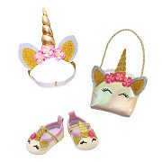 Doll Accessories Glitter Unicorn Set, 30-34 cm