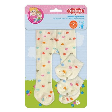 Poppen Maillot met Sokjes Hartjesconfetti, 35-45 cm