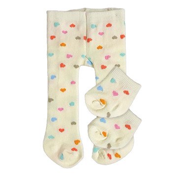 Poppen Maillot met Sokjes Hartjesconfetti, 35-45 cm