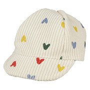 Poppenmuts Hartjesconfetti, 35-45 cm