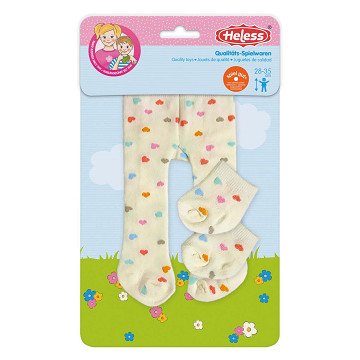 Doll Maillot with Socks Heart Confetti, 28-35 cm