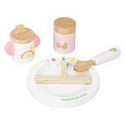 Fütterungsset für Holzpuppen, Motiv: Freche Früchte – 4-teilig