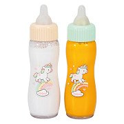 Magisches Puppenflaschen-Set Einhorn - 2 Stück.