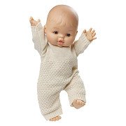 Mädchen-Babypuppe mit Strickstrampler – 34 cm