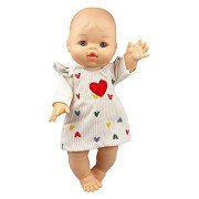 Mädchen-Babypuppe mit Cordkleid – 34 cm
