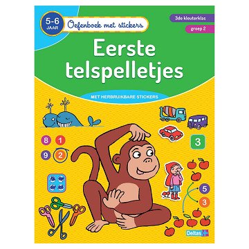 Oefenboek met Stickers - Eerste Telspelletjes (5-6 jaar)