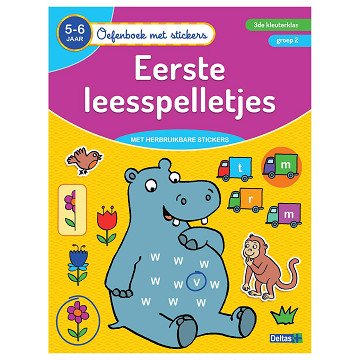 Übungsheft mit Aufklebern - Erste Lesespiele (5-6 Jahre)