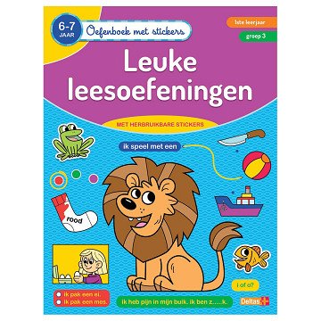 Schulheft mit Aufklebern – lustige Leseübungen (6–7 Jahre)