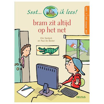 Ssst... ik lees! Bram zit altijd op het net AVI-M3