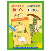 Vorlagenkarten So zeichnet man Dinosaurier