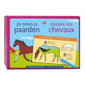 Sjabloonkaarten Zo teken je Paarden