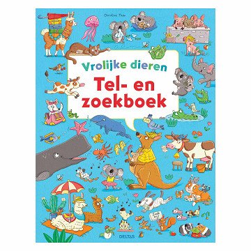 Fröhliches Buch zum Zählen und Suchen von Tieren