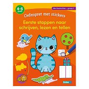 Oefenpret met Stickers Groep 1- Schrijven, Lezen, Tellen (4-5 jaar)