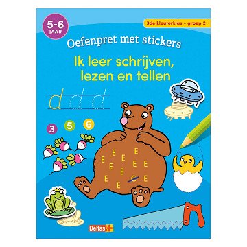 Übungsspaß mit Aufklebern – Schreiben, Lesen, Zählen (5–6 Jahre)